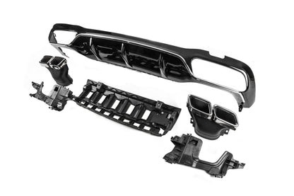 Rear Diffuser with Tips Silver (for AMG/AMG-Line, E63 Design 2016-2020) for Mercedes E-сlass W213 2016-2023 - image 2