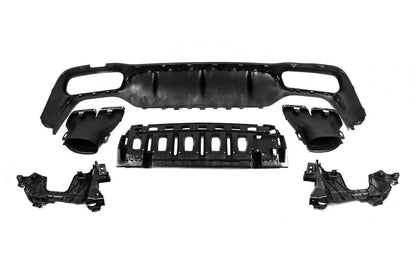 Rear diffuser with Silver nozzles (for AMG/AMG-Line, E63 Design 2016-2020) for Mercedes E-class W213 2016-2023 - image 4