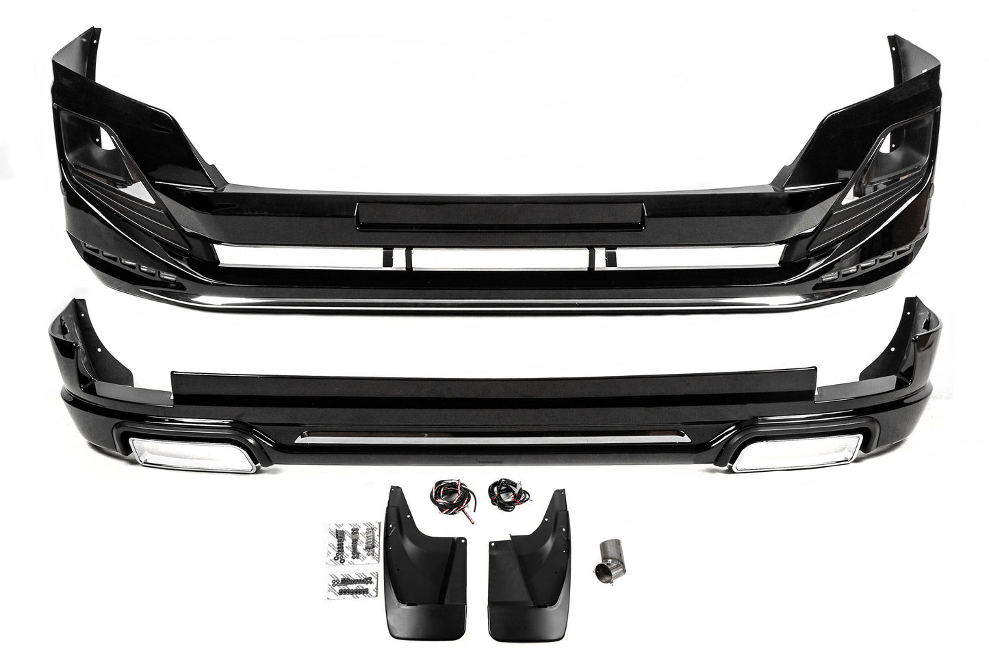 Luxury front and rear bumper covers (2013-2017) for Toyota Land Cruiser Prado 150 - image 3