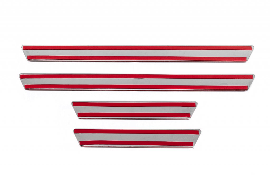 Carmos V1 Stainless Steel Door Sill Protectors (4 pcs) for Volkswagen Passat B8 2015-2023 - image 3