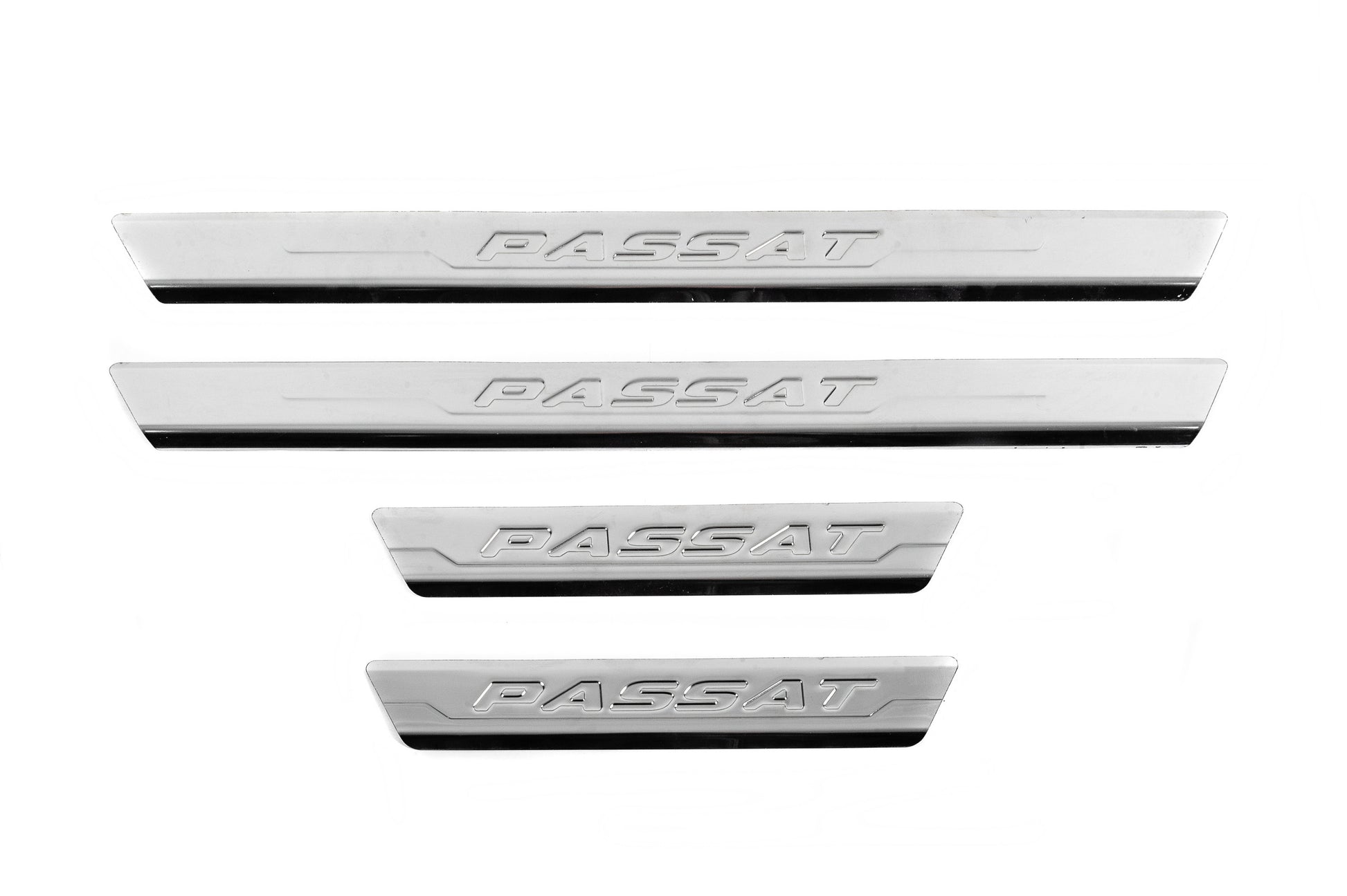 Door Sill Protectors Carmos V3 (4 pcs, Stainless Steel) for Volkswagen Passat B7 2012-2015 - image 1