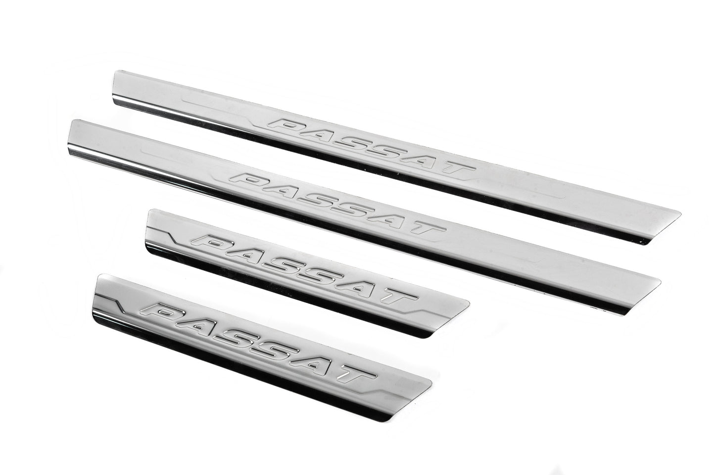 Door Sill Protectors Carmos V3 (4 pcs, Stainless Steel) for Volkswagen Passat B7 2012-2015 - image 2