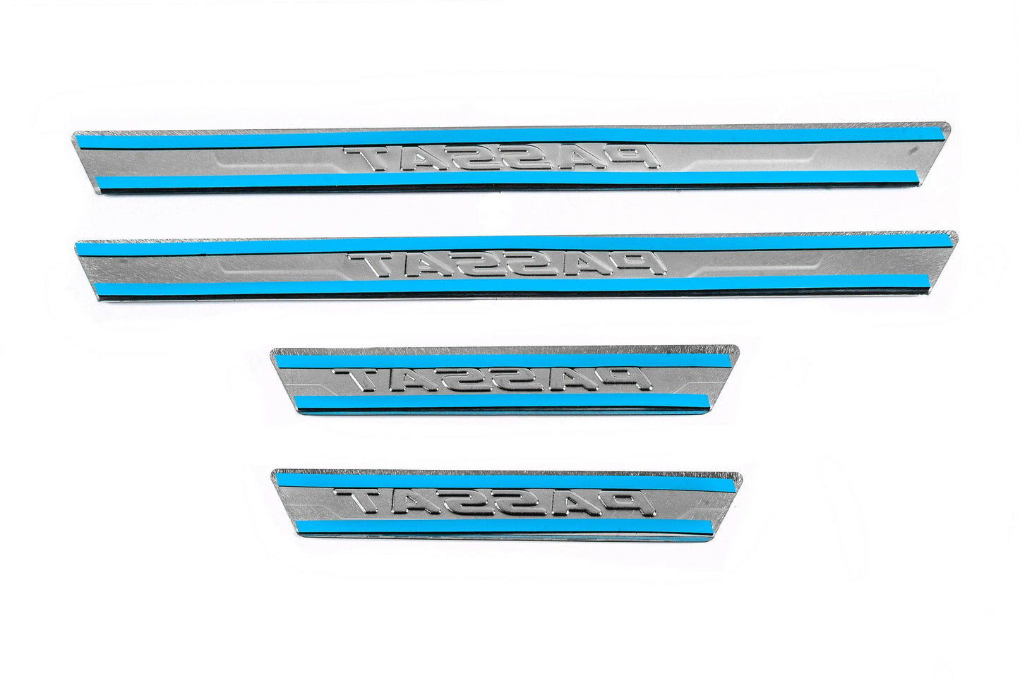 Carmos V3 door sill covers (4 pcs, stainless steel) for Volkswagen Passat B8 2015-2023 - Reelken Auto