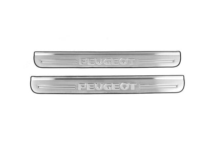 Carmos V2 sill plates (2 pcs., steel) for Peugeot 307 - Reelken Auto