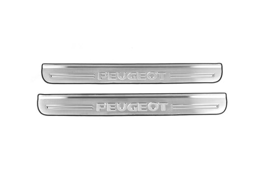 Door Sill Protectors Carmos V2 (2 pcs, Stainless Steel) for Peugeot 307 2001-2008 - image 1