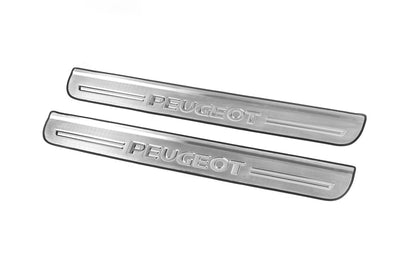 Door Sill Protectors Carmos V2 (2 pcs, Stainless Steel) for Peugeot 307 2001-2008 - image 2