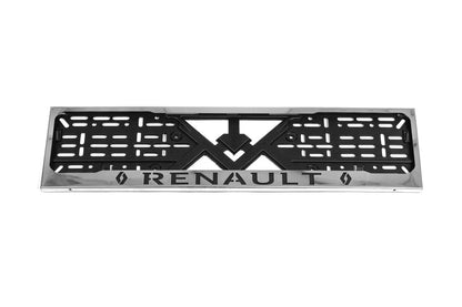 License Plate Frame Chrome Renault (1 pc, Stainless Steel) for Renault - image 1