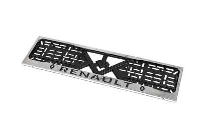 Frame for Renault chrome number (1 pc, stainless steel) for Renault - Reelken Auto