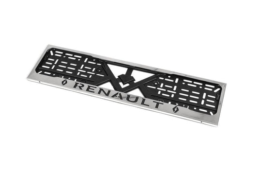Frame for Renault chrome number (1 pc, stainless steel) for Renault - Reelken Auto