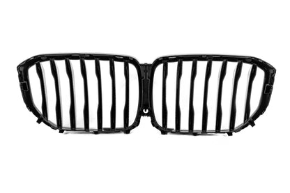Kidney Grilles 1 Bar (2019-2022, Gloss Black) for BMW X5 G05 2019–2026 - image 6