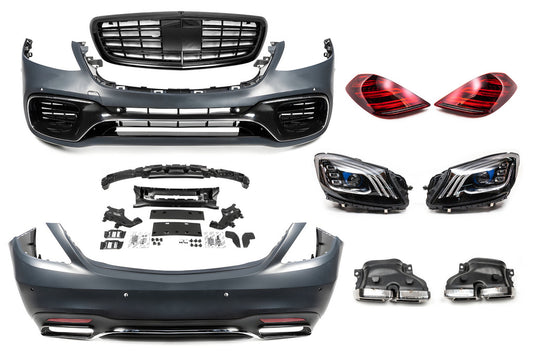 S63 AMG-2018 Facelift Body Kit for Mercedes S-сlass W222 2013-2020 - image 2