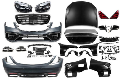 Facelift Body Kit to W222 AMG S63 for Mercedes S-сlass W221 2005-2013 - image 1
