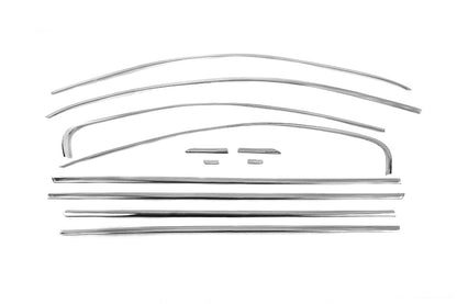 Complete edging of windows (12 pcs., stainless steel) for Volkswagen Jetta 2011-2018 - image 3