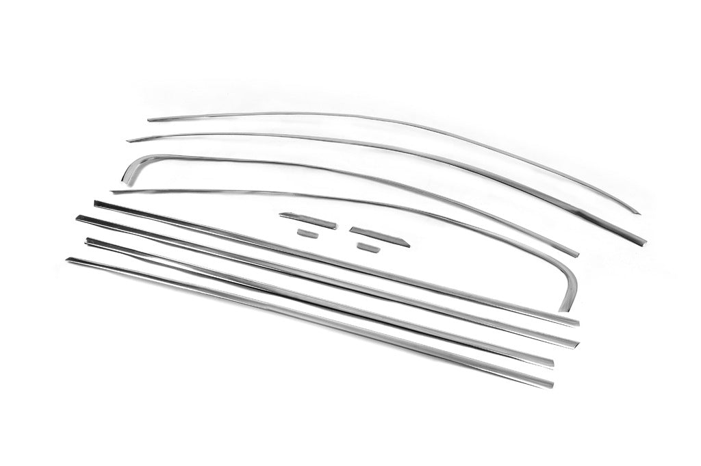 Complete edging of windows (12 pcs., stainless steel) for Volkswagen Jetta 2011-2018 - image 4