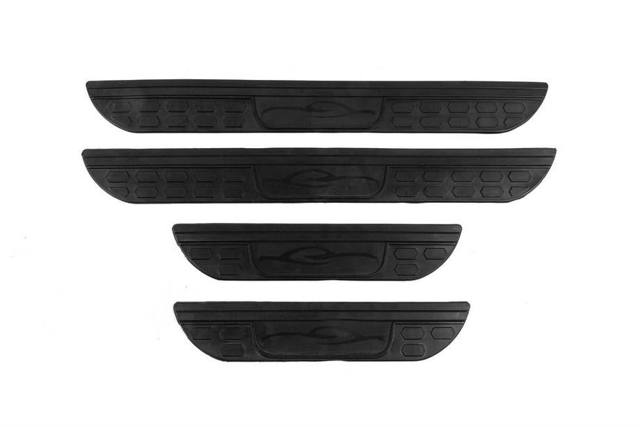 Door Sill Protectors DPT (2015-2021) (ABS) (4pcs) (matte black) for Mitsubishi Outlander 2012-2021 - image 2