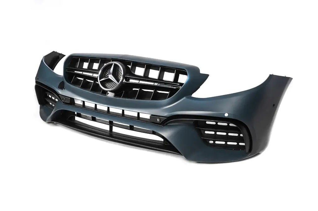 Front bumper AMG E63 assembled V1 (for 2016-2020) for Mercedes E-сlass W213 2016-2023 - image 1
