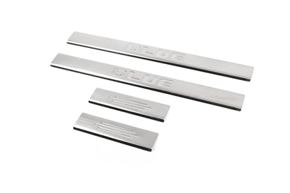 Door Sill Protectors Carmos BLUE V3 (4 pcs, Stainless Steel) for Hyundai Accent 2011-2017 - image 1