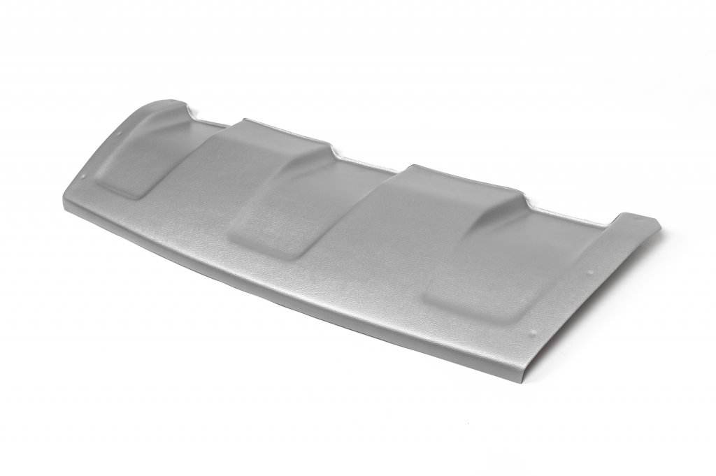 The front bumper spoiler (ABS, grey) for Renault Duster 2008-2017 - Reelken Auto