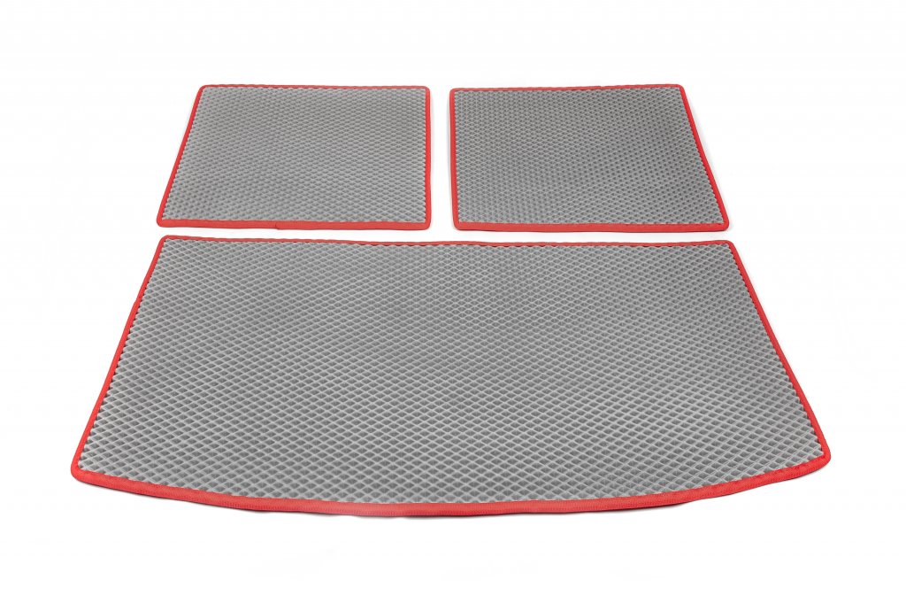 Trunk mat 3-piece (EVA, gray) (7 seats) for Audi Q7 2005-2015 - image 3