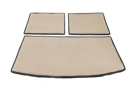 Trunk mat 3-piece (EVA, beige) (7 seats) for Audi Q7 2005-2015 - image 1