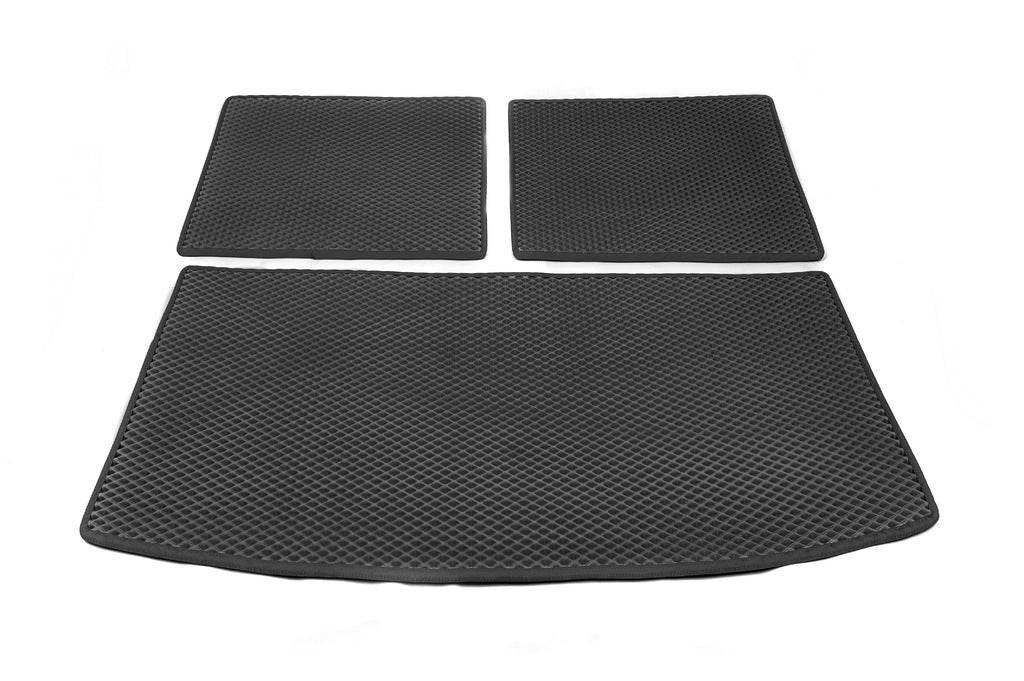 Trunk mat 3 parts (EVA, black) (7 seats) for Audi Q7 2005-2015 - Reelken Auto