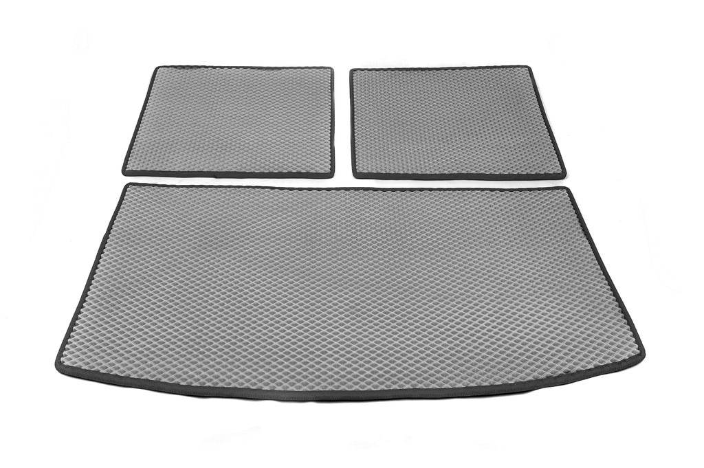 Trunk mat 3 parts (EVA, gray) (7 seats) for Audi Q7 2005-2015 - Reelken Auto