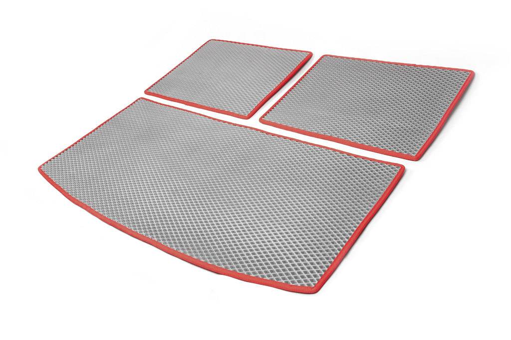 Trunk mat 3 parts (EVA, gray) (7 seats) for Audi Q7 2005-2015 - Reelken Auto