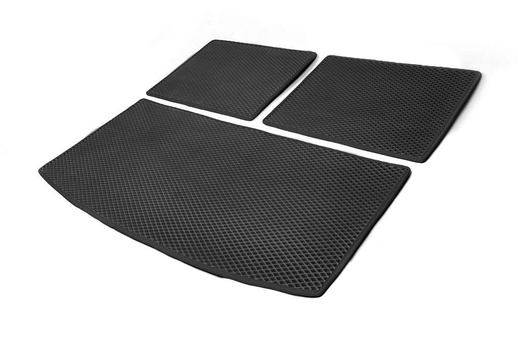 Trunk mat 3 parts (EVA, black) (7 seats) for Audi Q7 2005-2015 - Reelken Auto