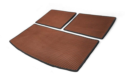Trunk mat 3 parts (EVA, brick) (7 seats) for Audi Q7 2005-2015 - Reelken Auto