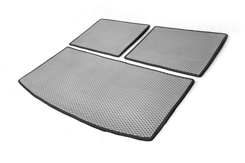 Trunk mat 3 parts (EVA, gray) (7 seats) for Audi Q7 2005-2015 - Reelken Auto