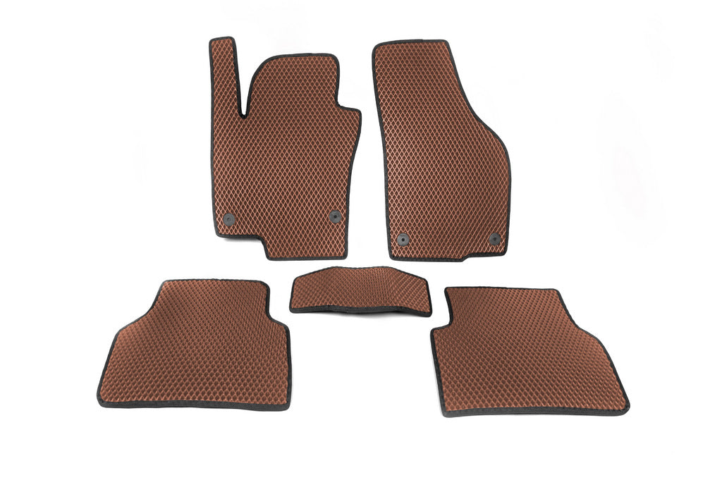 EVA Floor Mats (Brown) for Volkswagen Tiguan 2007-2016 - image 1