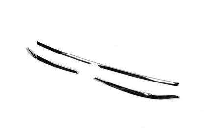 Covers for the edge of the grille and headlights 2016-2020 (3 pcs., stainless steel) for Volkswagen Tiguan 2016-2023 - Reelken Auto