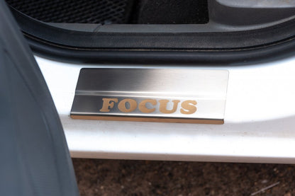 Stainless Steel Door Sill Protectors (Carmos, 4 pcs) for Ford Focus II 2005-2008 - image 4