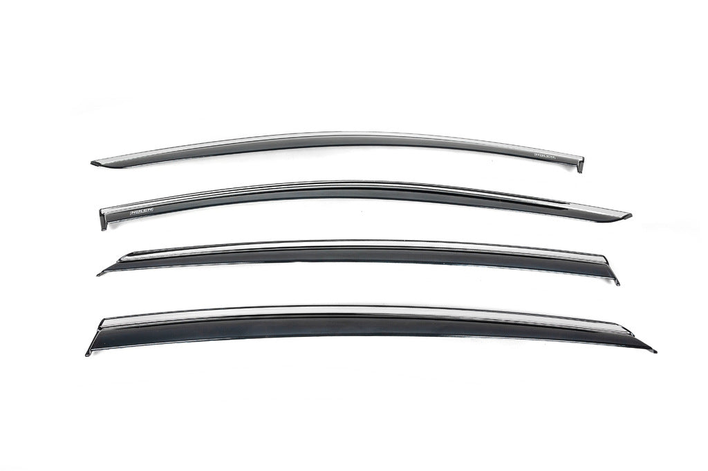 Window Deflectors with Chrome Trim HB (4 pcs, Niken) for Opel Astra K 2016-2021 - image 2