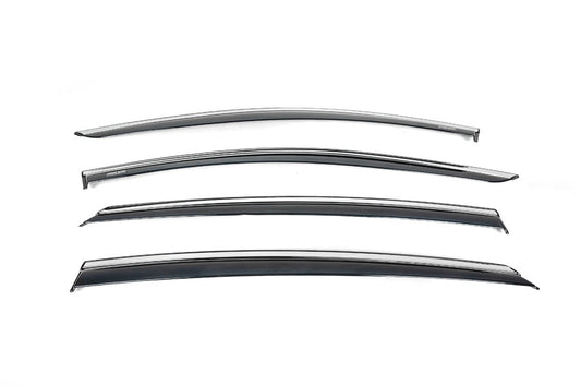 Window Deflectors with Chrome Trim HB (4 pcs, Niken) for Opel Astra K 2016-2021 - image 2