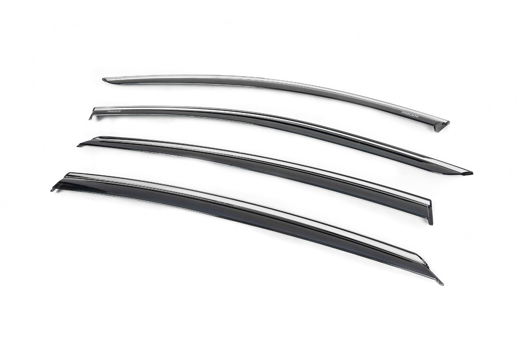 Window Deflectors with Chrome Trim HB (4 pcs, Niken) for Opel Astra K 2016-2021 - image 1