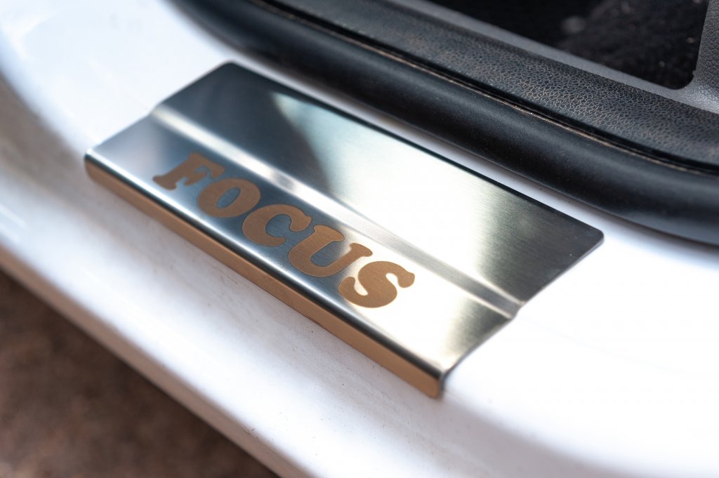 Stainless Steel Door Sill Protectors (Carmos, 4 pcs) for Ford Focus II 2005-2008 - image 5