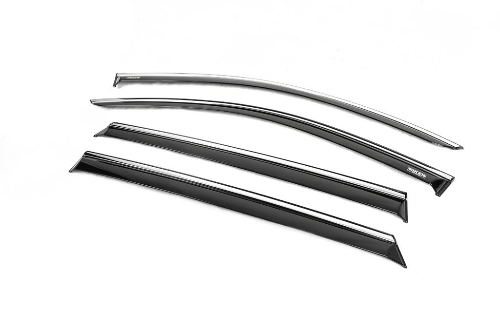 Window deflectors with chrome trim (4 pcs, Niken) for Kia Sorento IV MQ4 2020- - image 2