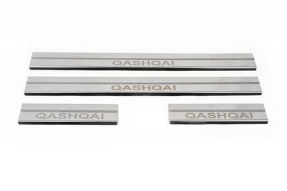 Door Sill Protectors Carmos V1 Stainless Steel Set of 4 for Nissan Qashqai 2007-2010 - image 6