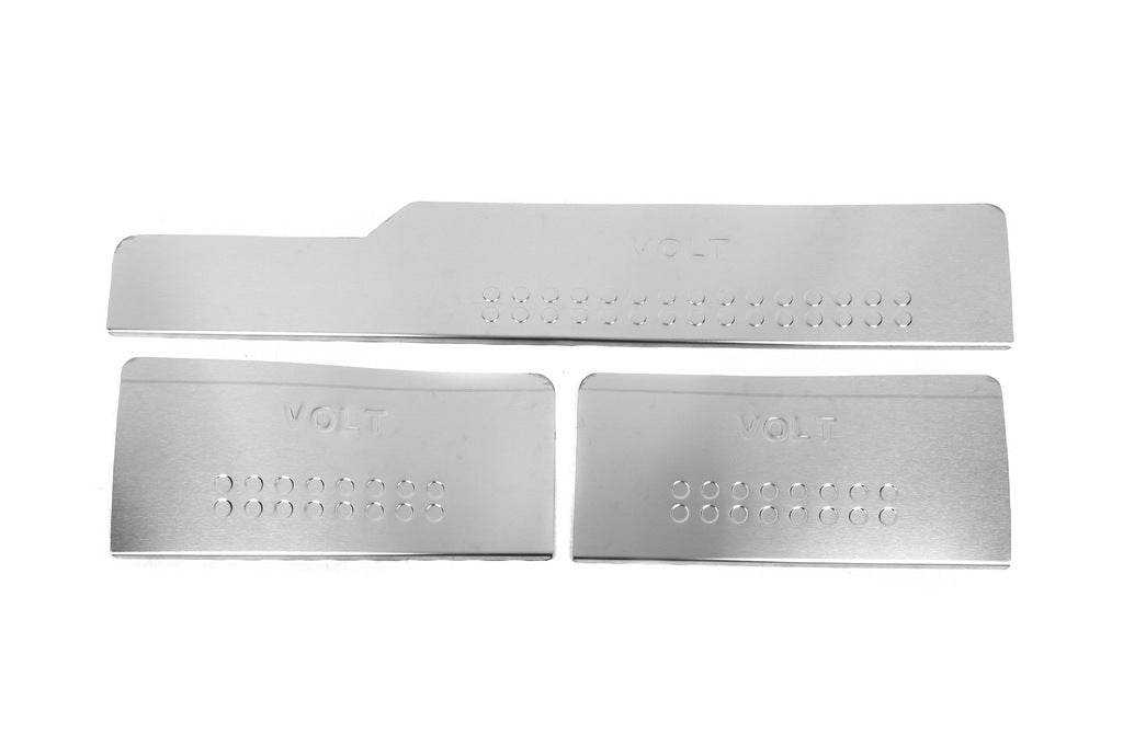 Carmos V3 internal door sill plates (3 pcs., stainless steel) for Volkswagen LT 1995-2006 - Reelken Auto