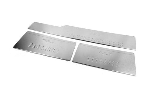 Carmos V3 internal door sill plates (3 pcs., stainless steel) for Volkswagen LT 1995-2006 - Reelken Auto