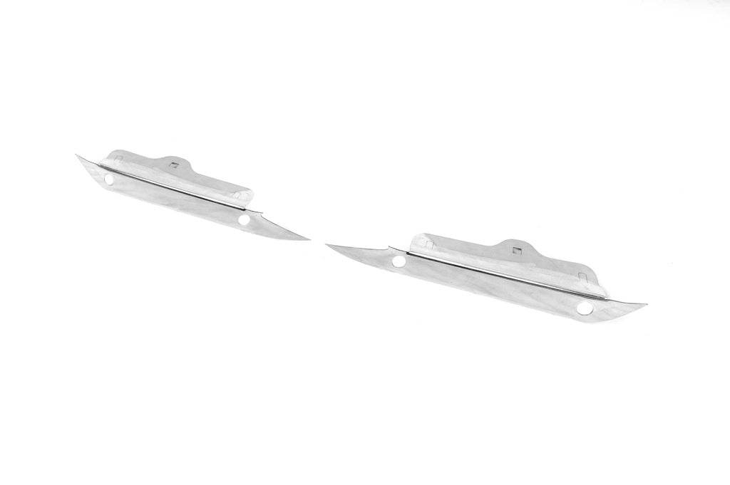 Chrome on parktronic (2 pcs., stainless steel) for Nissan Navara 2006-2015 - Reelken Auto
