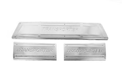 Interior door sill plates stainless steel Carmos V3 (3 pcs) for Volkswagen T5 2010-2015 - image 2
