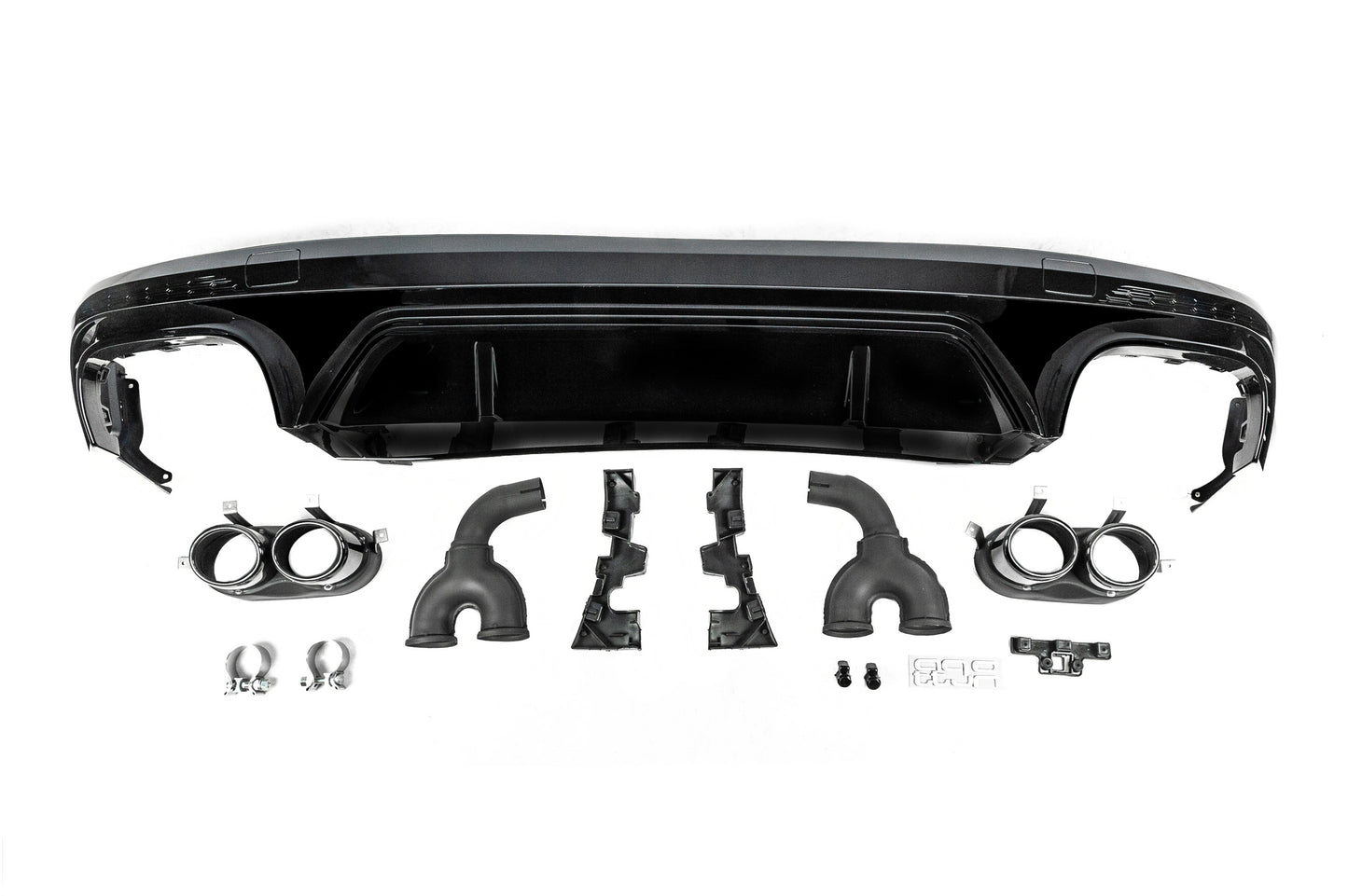 Rear Diffuser SQ5-Style (2017-2020, with Black Tips) for Audi Q5 2017-2025 - image 1