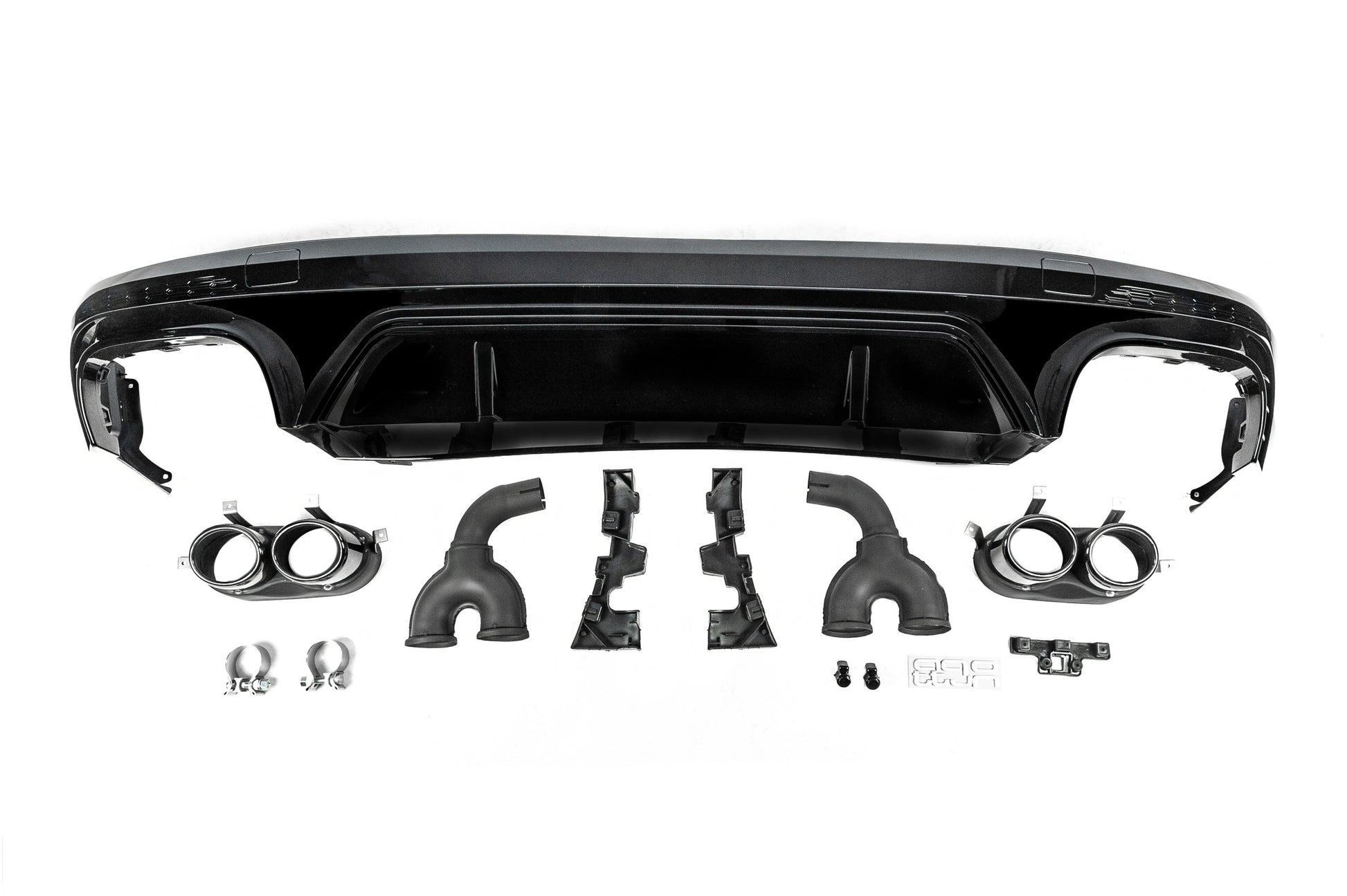Rear Diffuser SQ5-Style (2017-2020, with Black Tips) for Audi Q5 2017-2025 - image 1