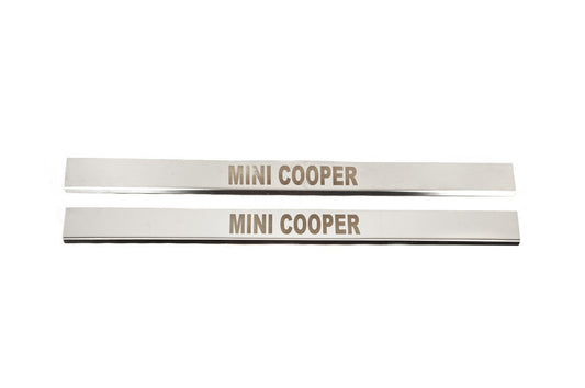 Door Sill Covers (Carmos, 2 pcs, Stainless Steel) for Mini Cooper R50/52/53 2000-2006 - image 2
