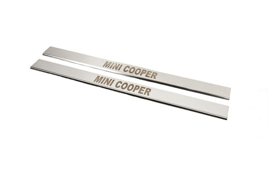 Door Sill Covers (Carmos, 2 pcs, Stainless Steel) for Mini Cooper R50/52/53 2000-2006 - image 1