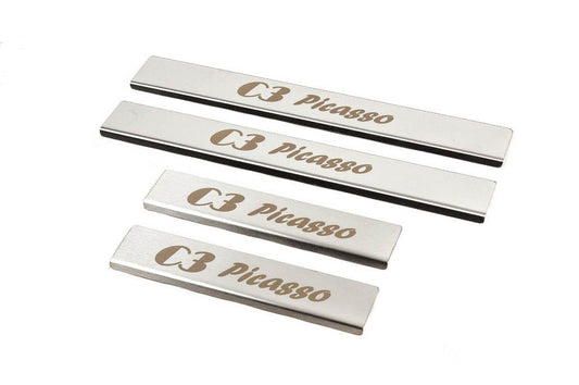 Door sills (Carmos) for Citroen C-3 Picasso 2010-2017 - Reelken Auto