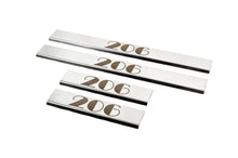 Carmos Door Sill Protectors (4 pcs, Stainless Steel) for Peugeot 206 1998-2024 - image 1