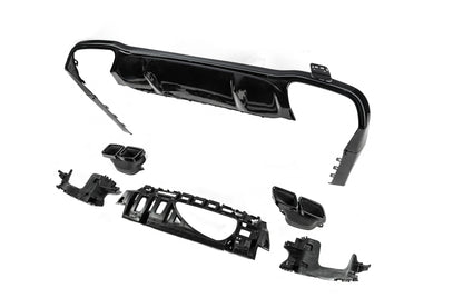Rear Diffuser with Tips Black (for AMG/AMG-Line, E63 Design 2016-2020) for Mercedes E-сlass W213 2016-2023 - image 4